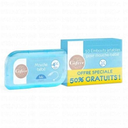 GIFRER Lot Mouche bébé + 10 embouts